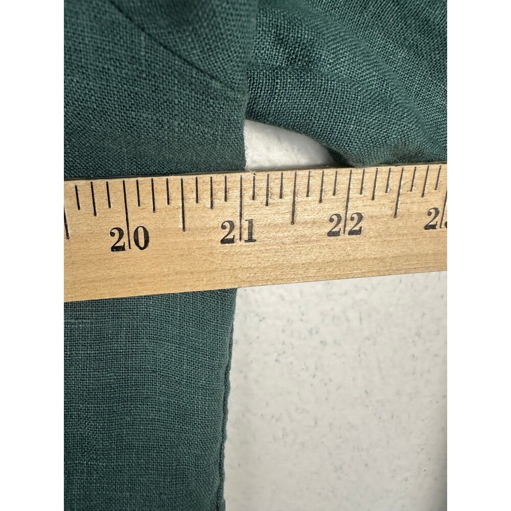 Jones New York (JNY) 100% Linen Trucker Jacket jade/forest green Large - Picture 5 of 5